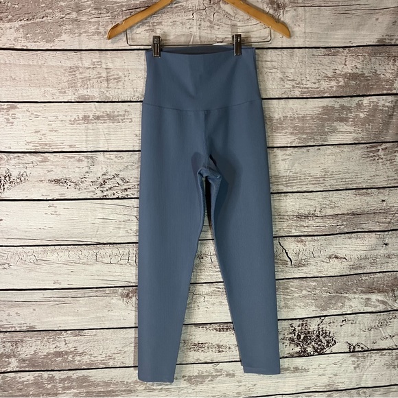 Beach Riot Ayla High Rise Ribbed Leggings in Blue - Picture 2 of 9